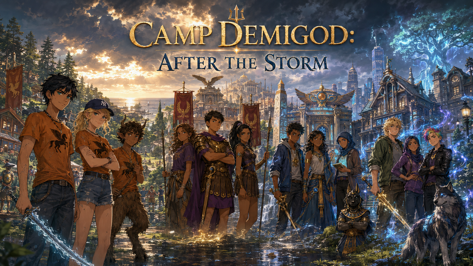 Cover art for Camp Demigod: After the Storm, a mythic world on Voyage