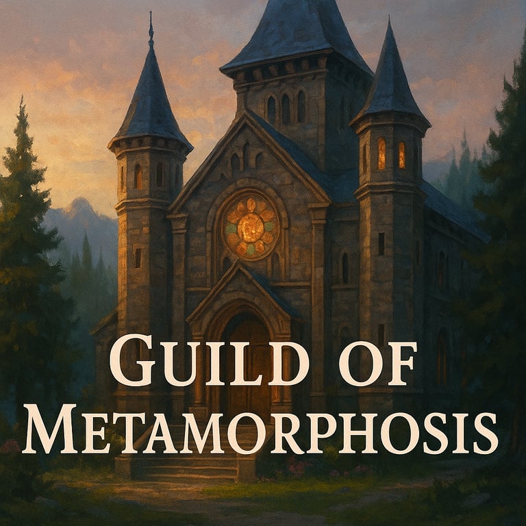 Cover art for Guild of Metamorphosis, a fantasy scenario on AI Dungeon