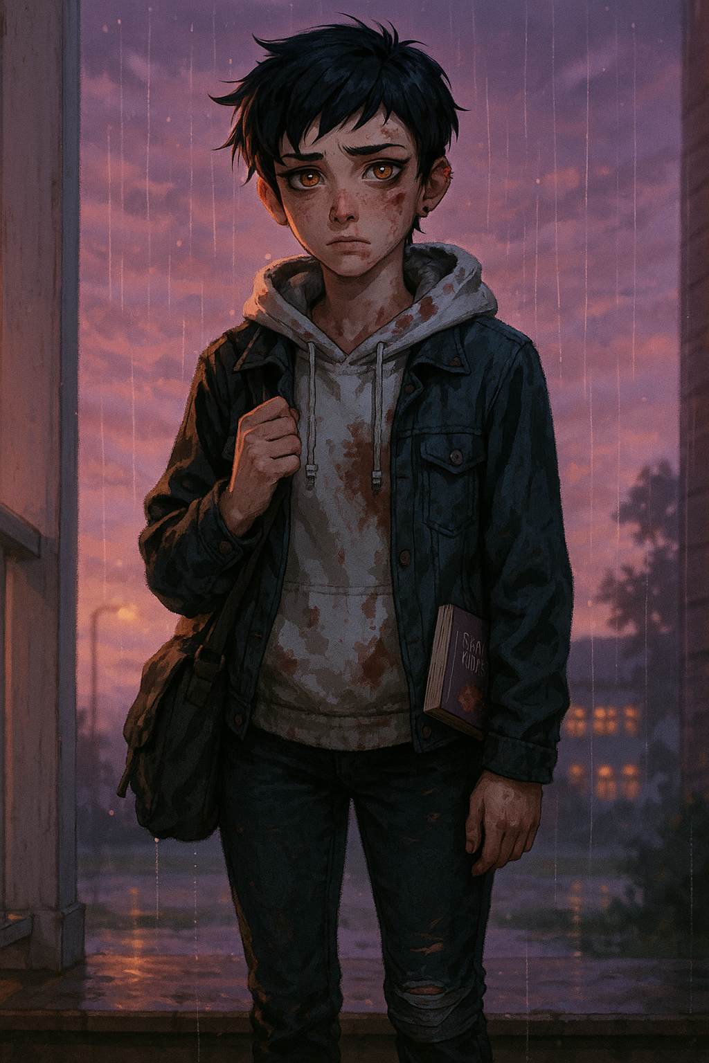 Cover art for Smoke in the Rain, a romance scenario on AI Dungeon