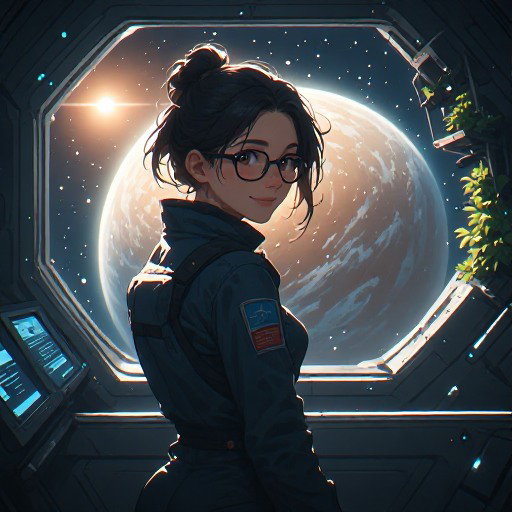 Cover art for Deep Space Odyssey, a sci fi scenario on AI Dungeon