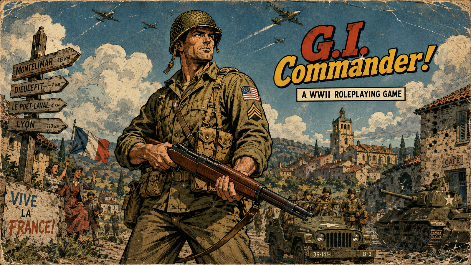 Cover art for G.I. Commander! Operation Dragoon, a war world on Voyage
