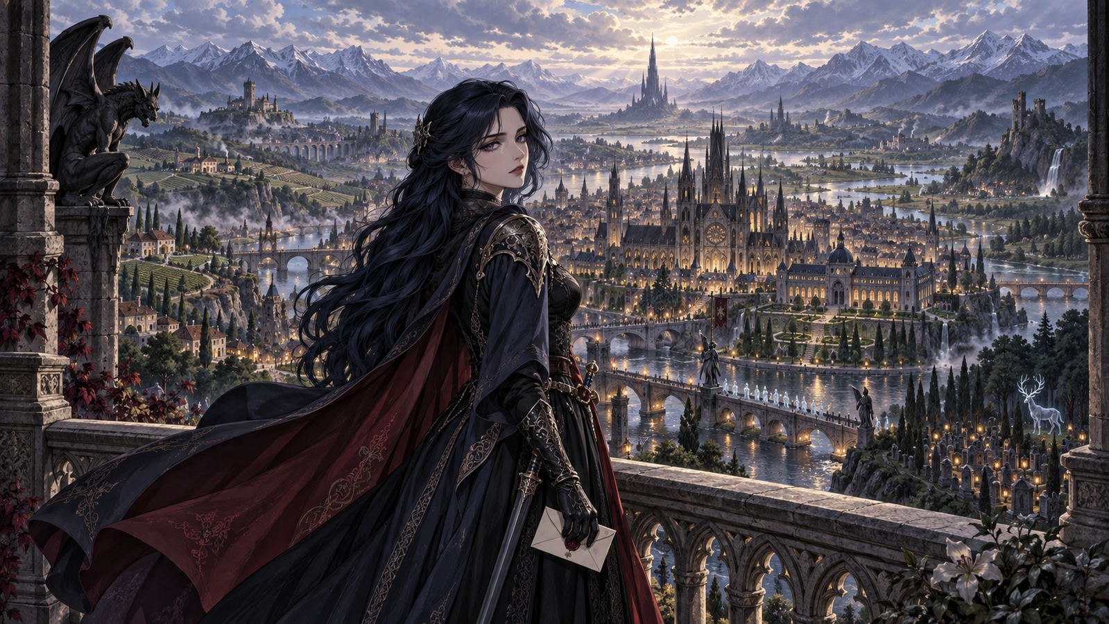 Cover art for MOON † BLOOD † VELVET, a fantasy world on Voyage