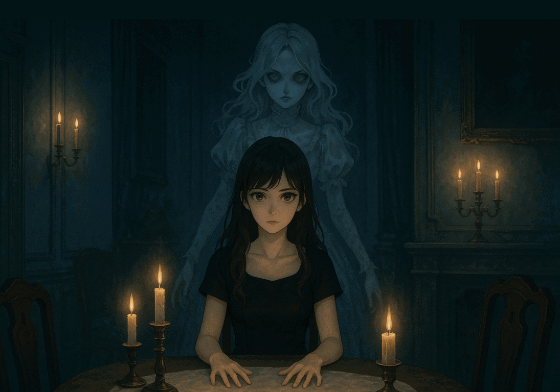 Cover art for Séance: House of Judgment, a haunted scenario on AI Dungeon