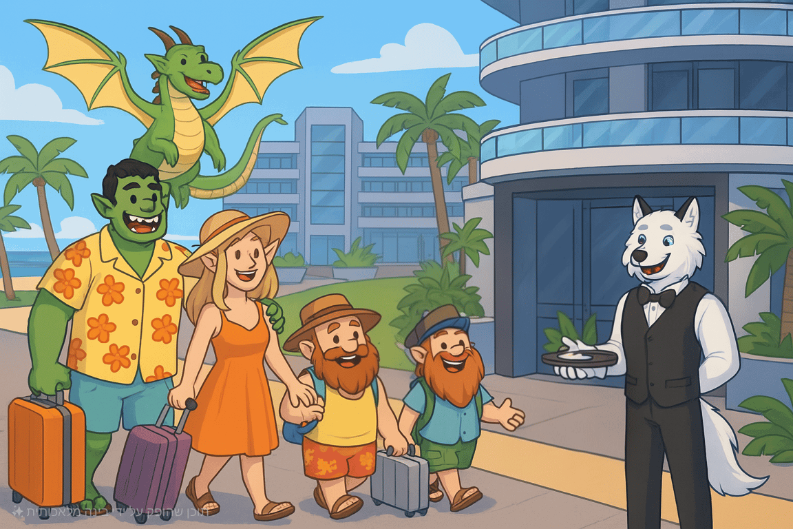 Cover art for Play as a Resort Manager (Fantasy!), a dragons scenario on AI Dungeon