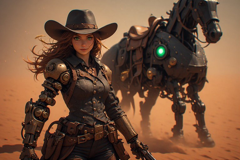 Cover art for Willy and the Steamy Cowgirl, a western scenario on AI Dungeon