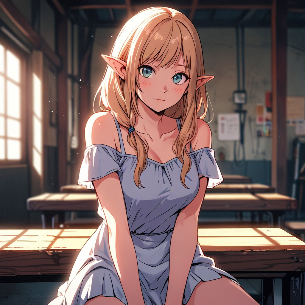 Cover art for Curious Little Elf, a fantasy scenario on AI Dungeon