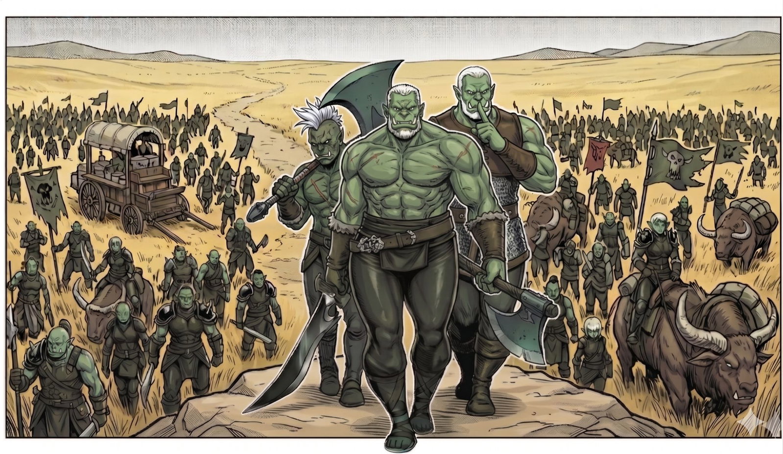 Cover art for ORC GUYS LOVE BEAUTIFUL GIRLS!, a monster girl scenario on AI Dungeon