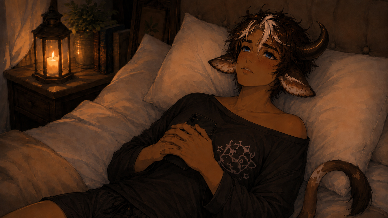 Cover art for LATE NIGHT CONFESSIONS: CHRIS🐮, a romance scenario on AI Dungeon