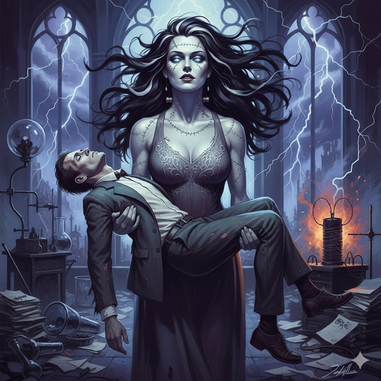 Cover art for Universal Monster Girl Romance? - Mary Shelly's Frankenstein🔩, a monster girl scenario on AI Dungeon