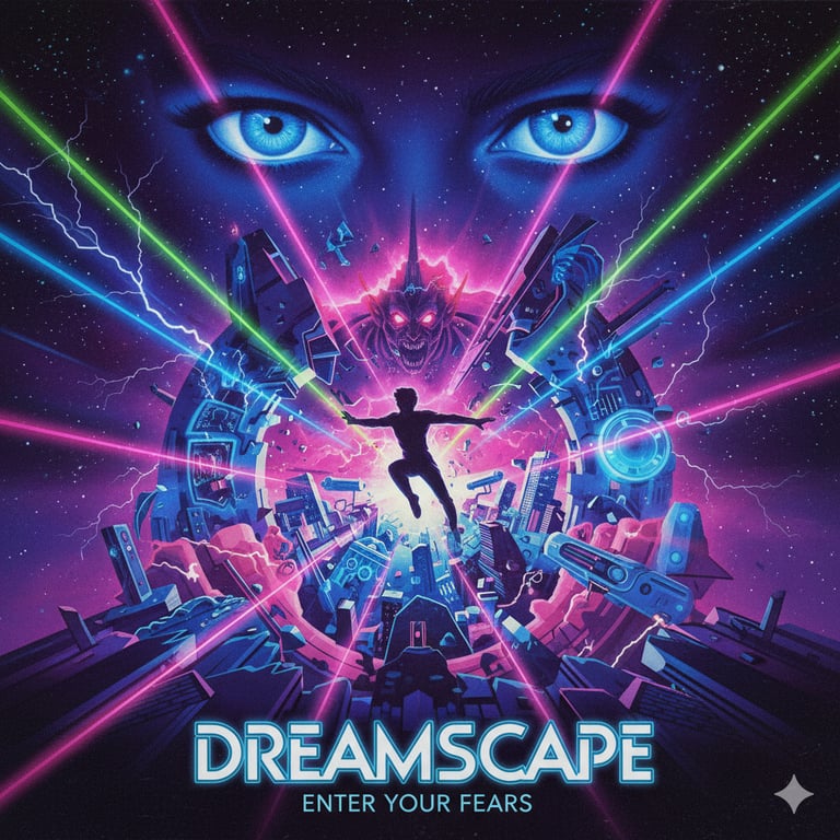 Cover art for Dreamscape! (1984), a spoopytember scenario on AI Dungeon