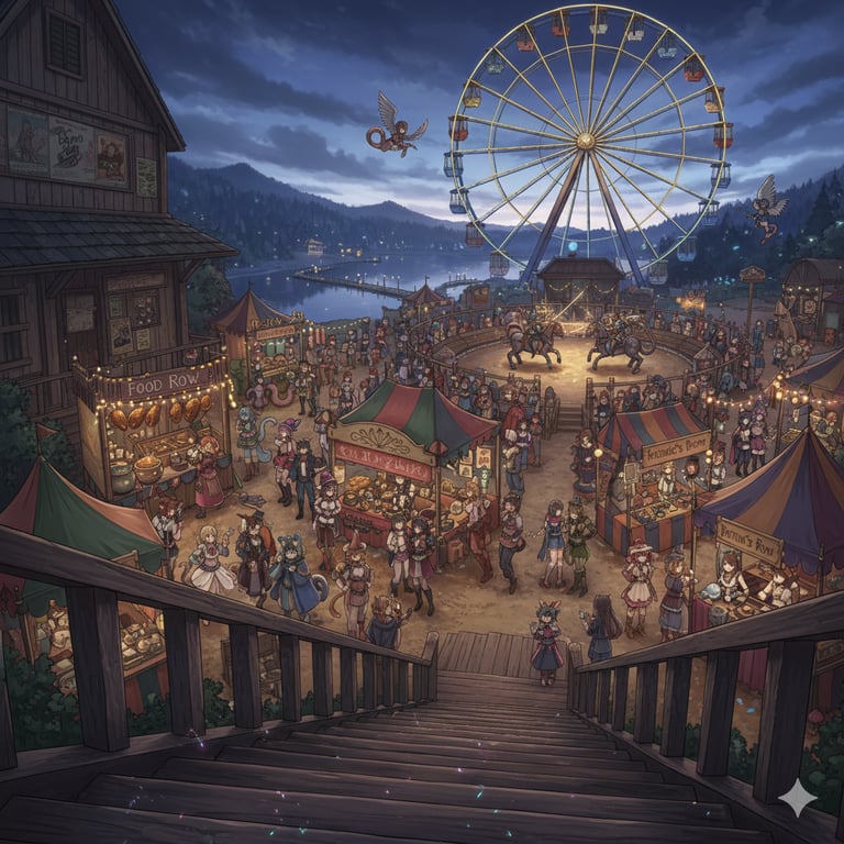 Cover art for Monster Girl Romance? - Renfaire - Lakeside Fairgrounds Sandbox RPG , a sandbox scenario on AI Dungeon