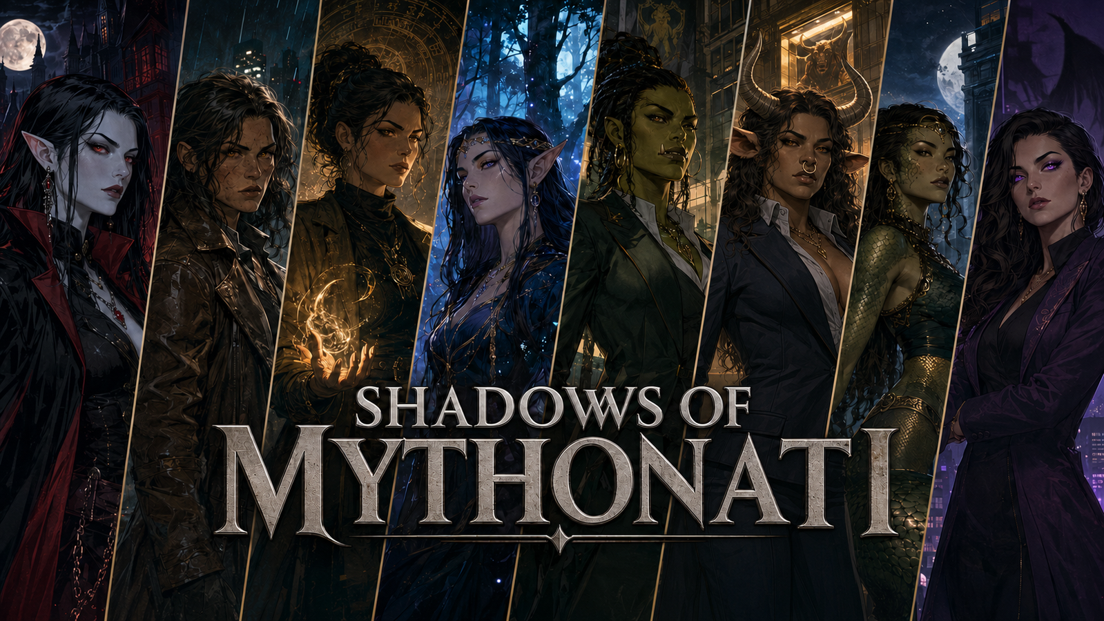 Cover art for SHADOWS OF MYTHONATI: BLOOD FEUD, a monster girl scenario on AI Dungeon