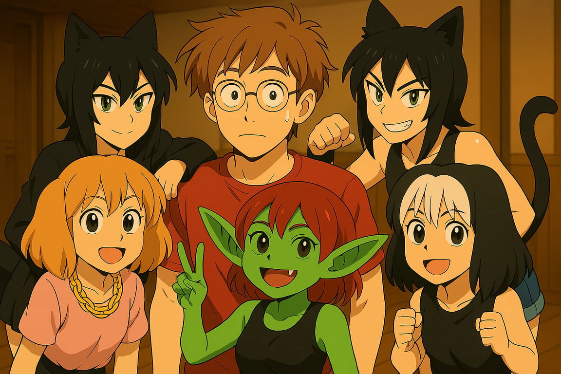 Cover art for MONSTER ROMANCE? -MONSTER HOUSE! FINAL VERSION , a harem scenario on AI Dungeon