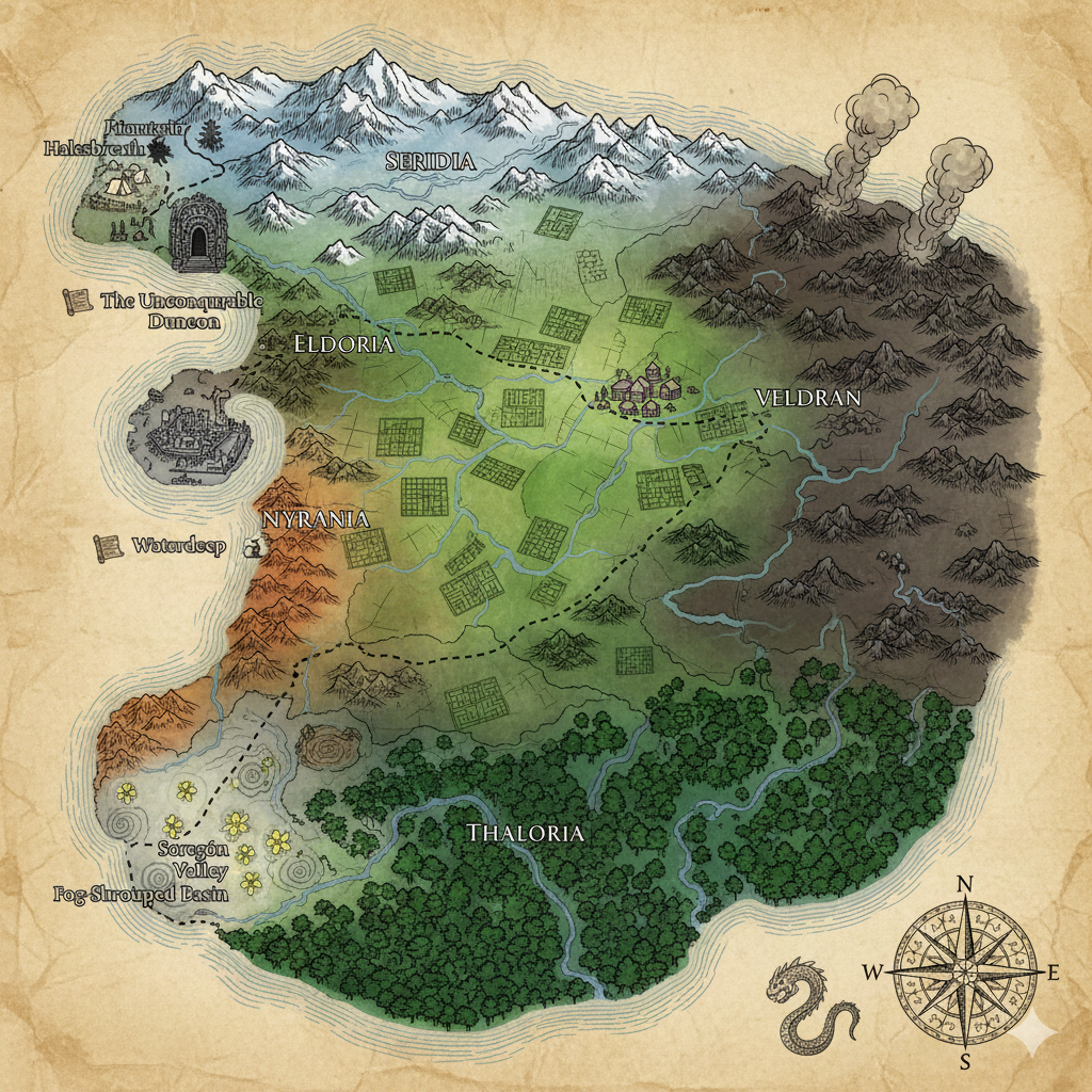 Cover art for Na: The World of the Divine Thread, a high fantasy world on Voyage