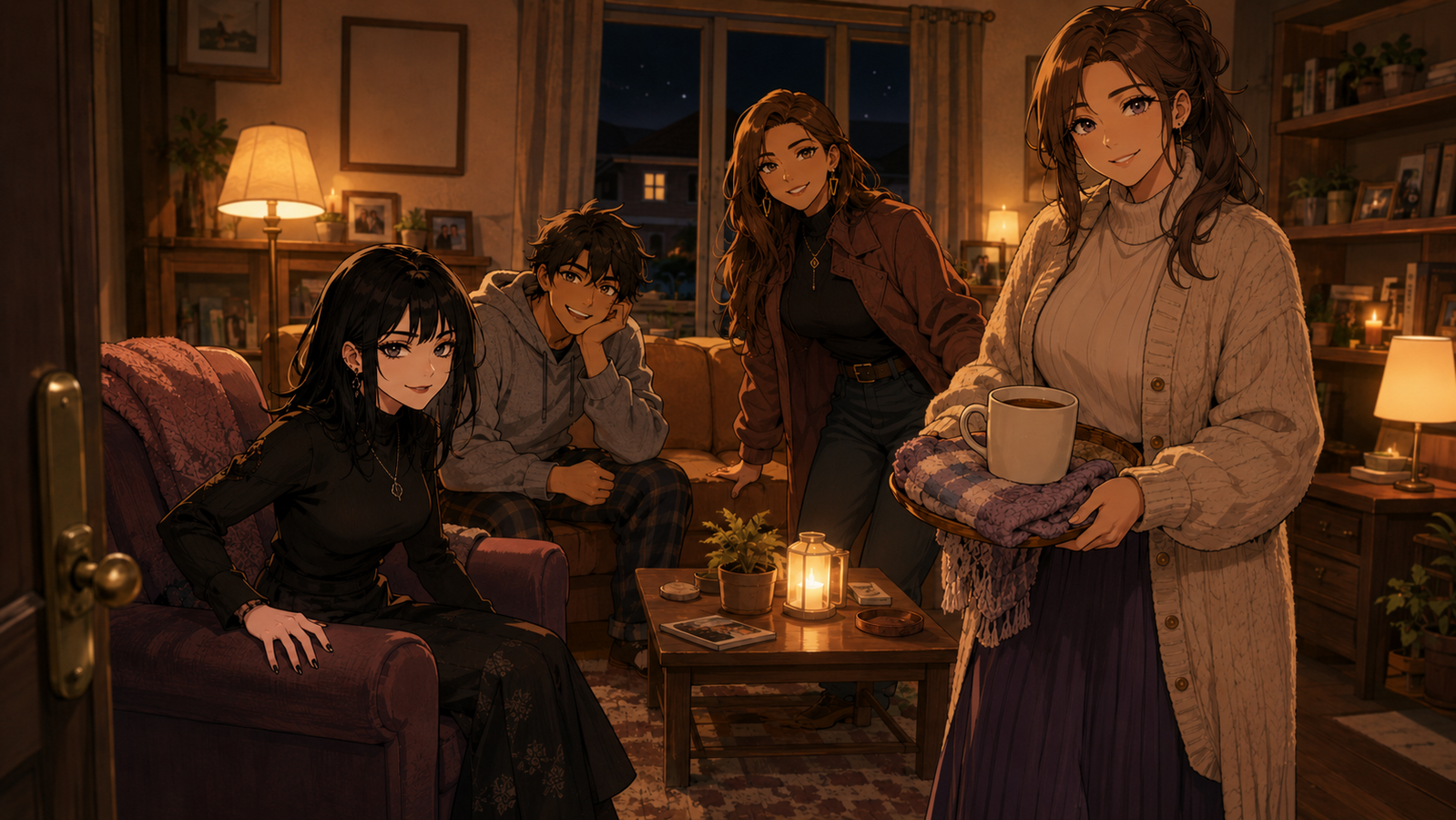 Cover art for WELCOME HOME!, a romance scenario on AI Dungeon