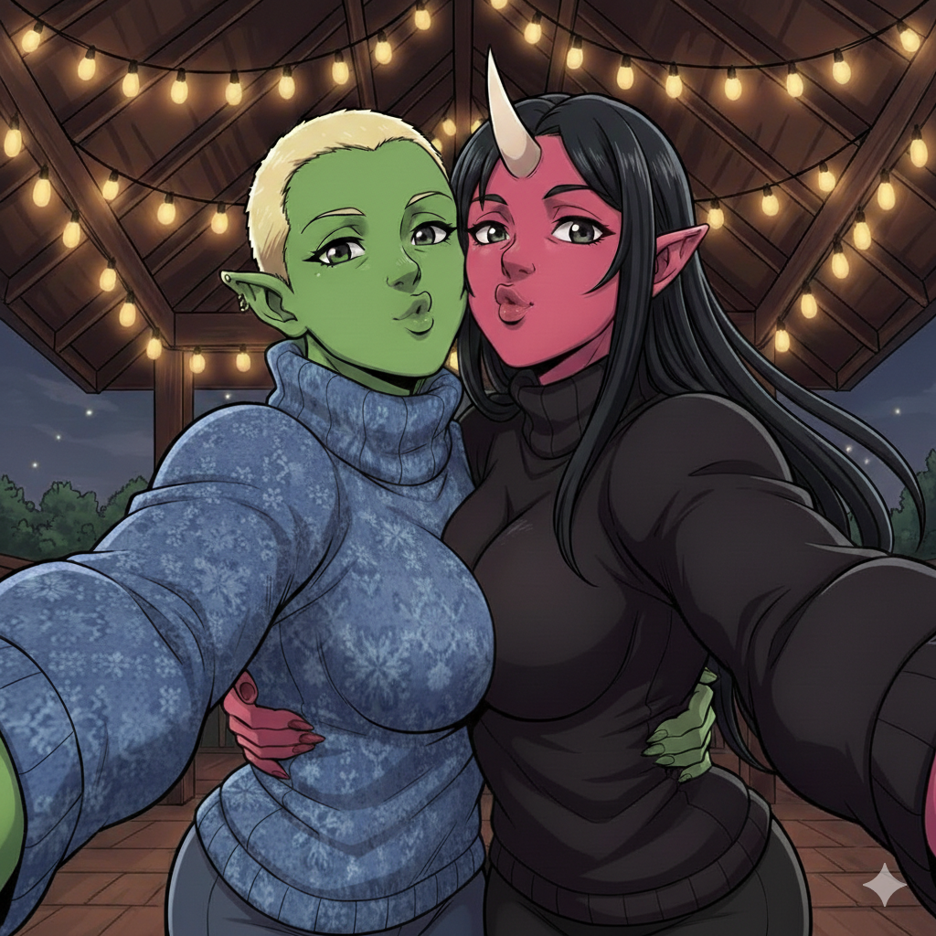 Cover art for 🎲Swipe for Romance - Veronica&Korra♀️👹💪, a dating sim scenario on AI Dungeon