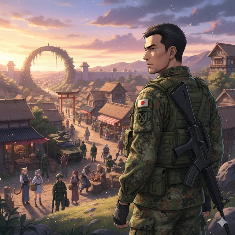 Cover art for ⛩️Gate: Thus the JSDF Fought There!⛩️, an anime scenario on AI Dungeon