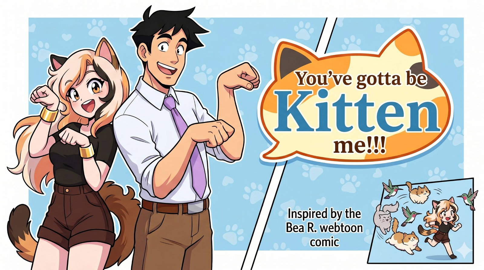 Cover art for You've Gotta Be Kitten Me!!!, a monster girl scenario on AI Dungeon