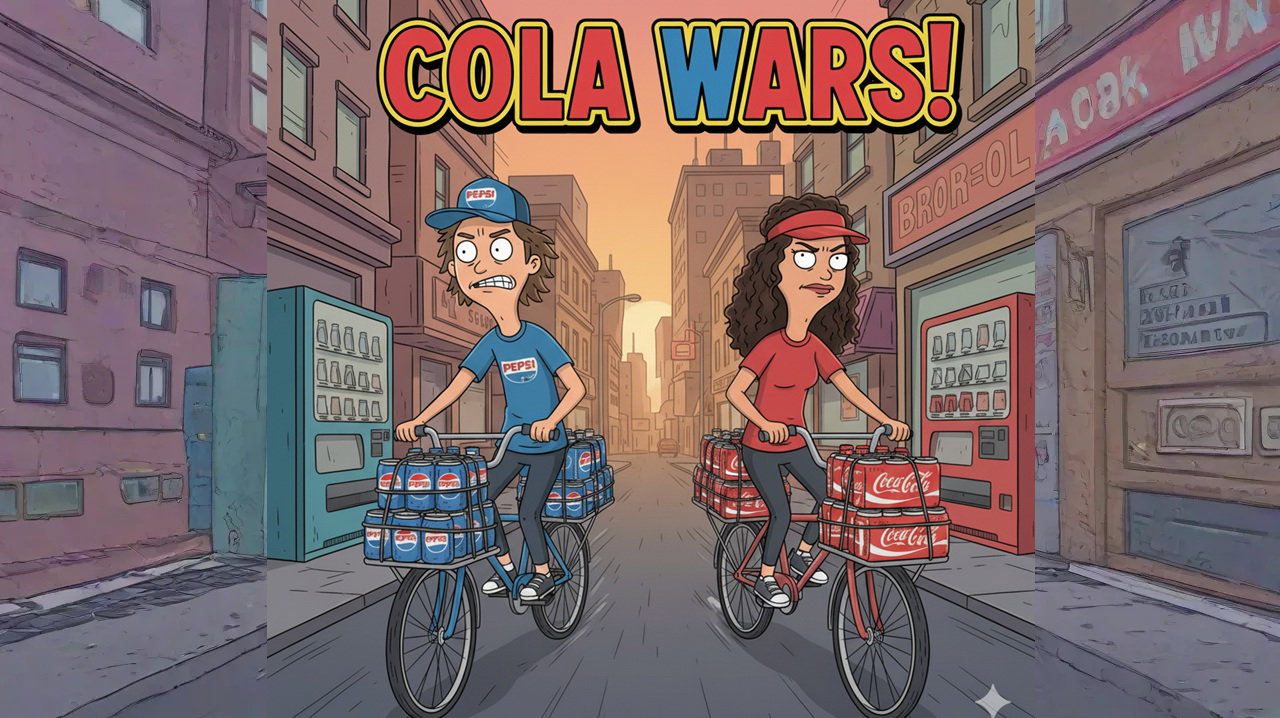 Cover art for Cola Wars, a goofy scenario on AI Dungeon