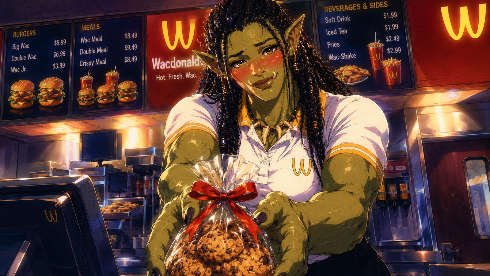 Cover art for HEATHER IS YOUR DEREDERE ORC!, a monster girl scenario on AI Dungeon