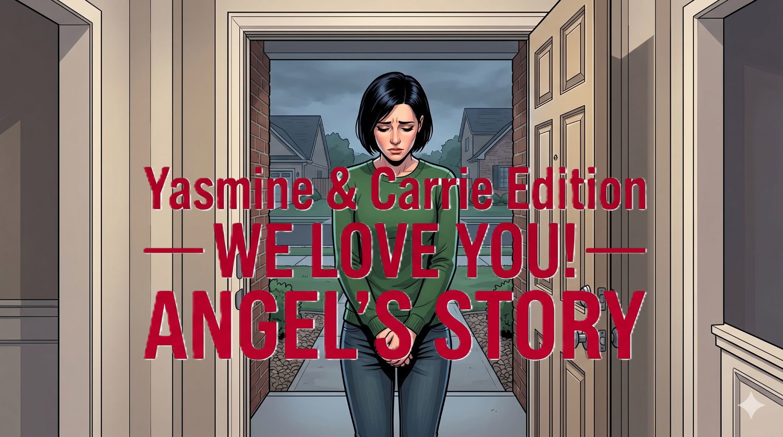 Cover art for YASMIINE & CARRIE EDITION-WE LOVE YOU!-ANGEL'S STORY, a romance scenario on AI Dungeon
