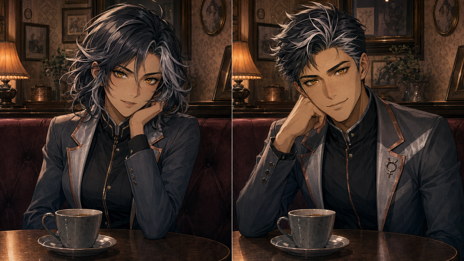 Cover art for CELESTIAL CAFE: MERCURY, a romance scenario on AI Dungeon