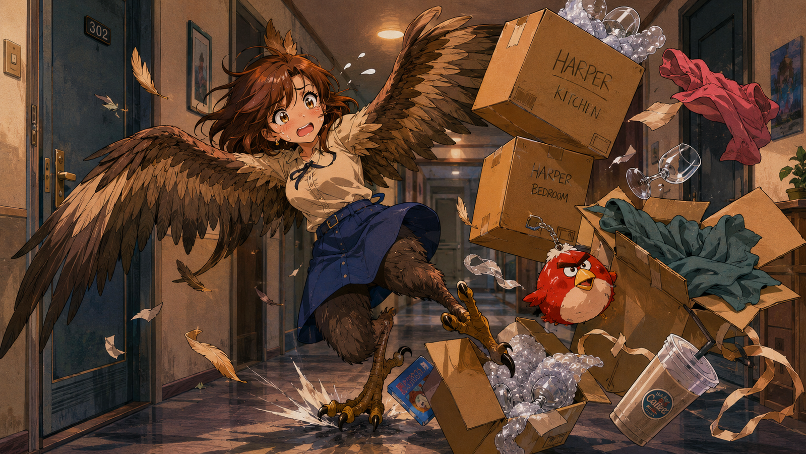 Cover art for MONSTER GIRL DATE? - HARPER🪽, a monster girl scenario on AI Dungeon