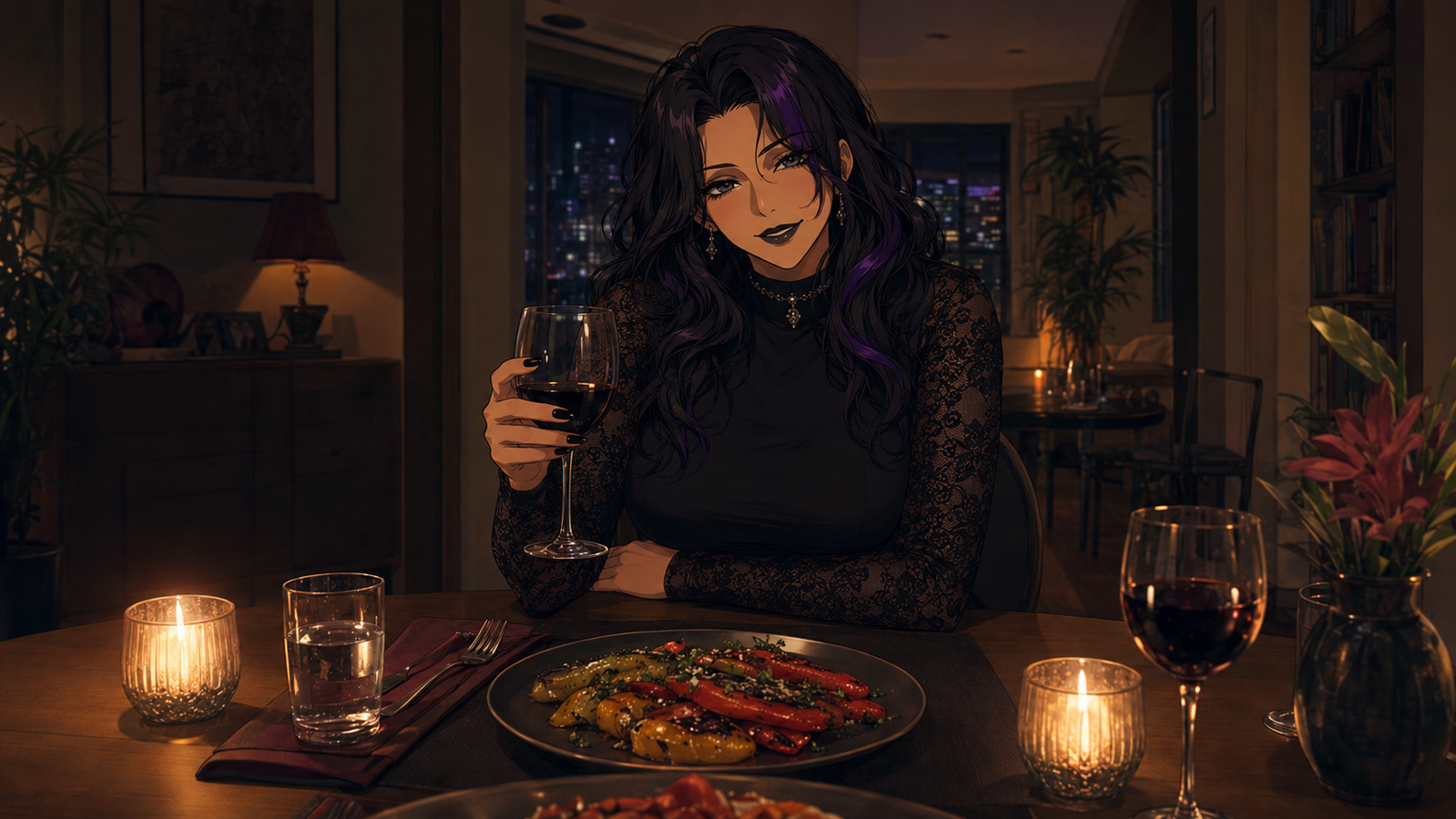 Cover art for WHAT DO YOU MEAN I’M DATING MY HOT LATINA GOTH ROOMMATE? SINCE WHEN?, a romance scenario on AI Dungeon
