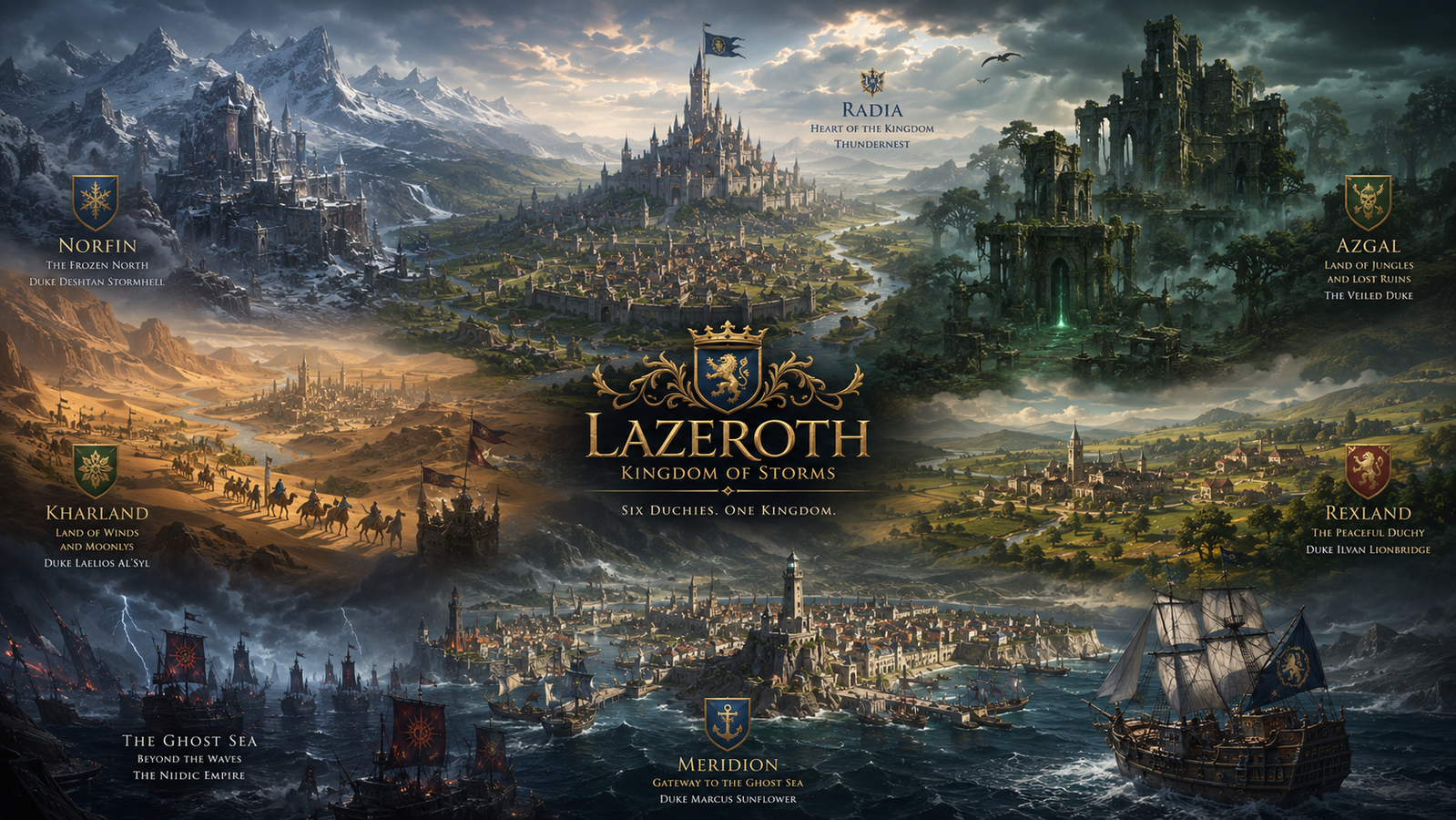 Cover art for WIP_Kingdom of Lazeroth, a fantasy world on Voyage