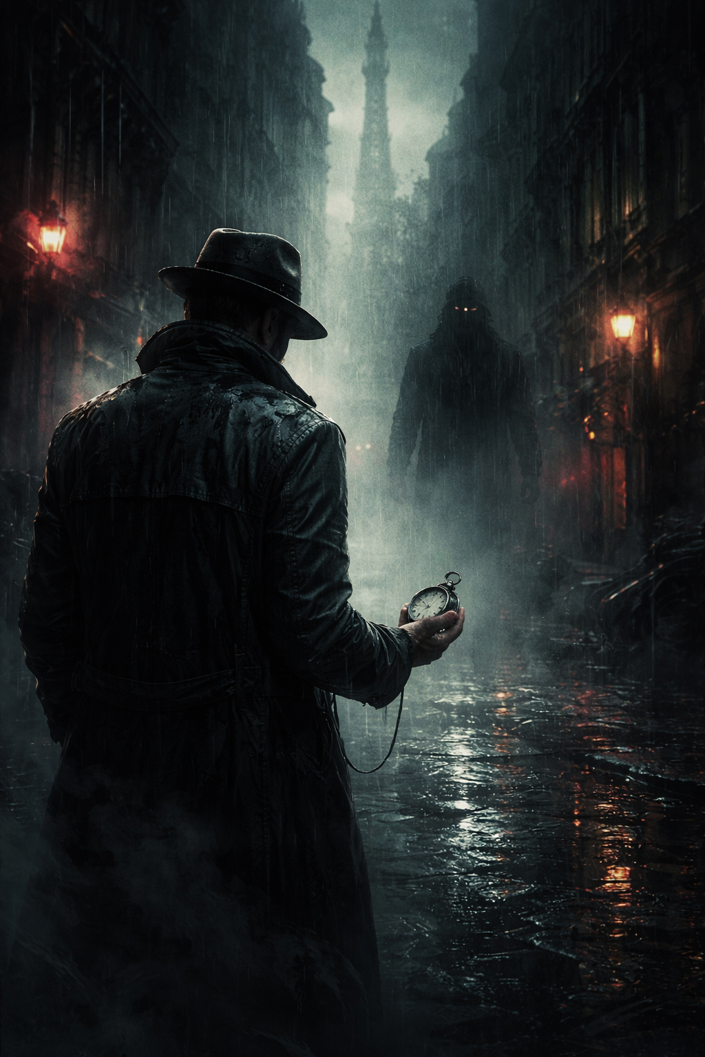 Cover art for the Dark behind, a noir scenario on AI Dungeon