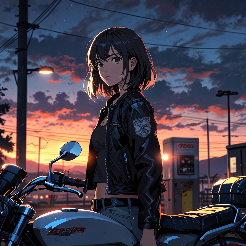 Cover art for The biker, a zombies scenario on AI Dungeon