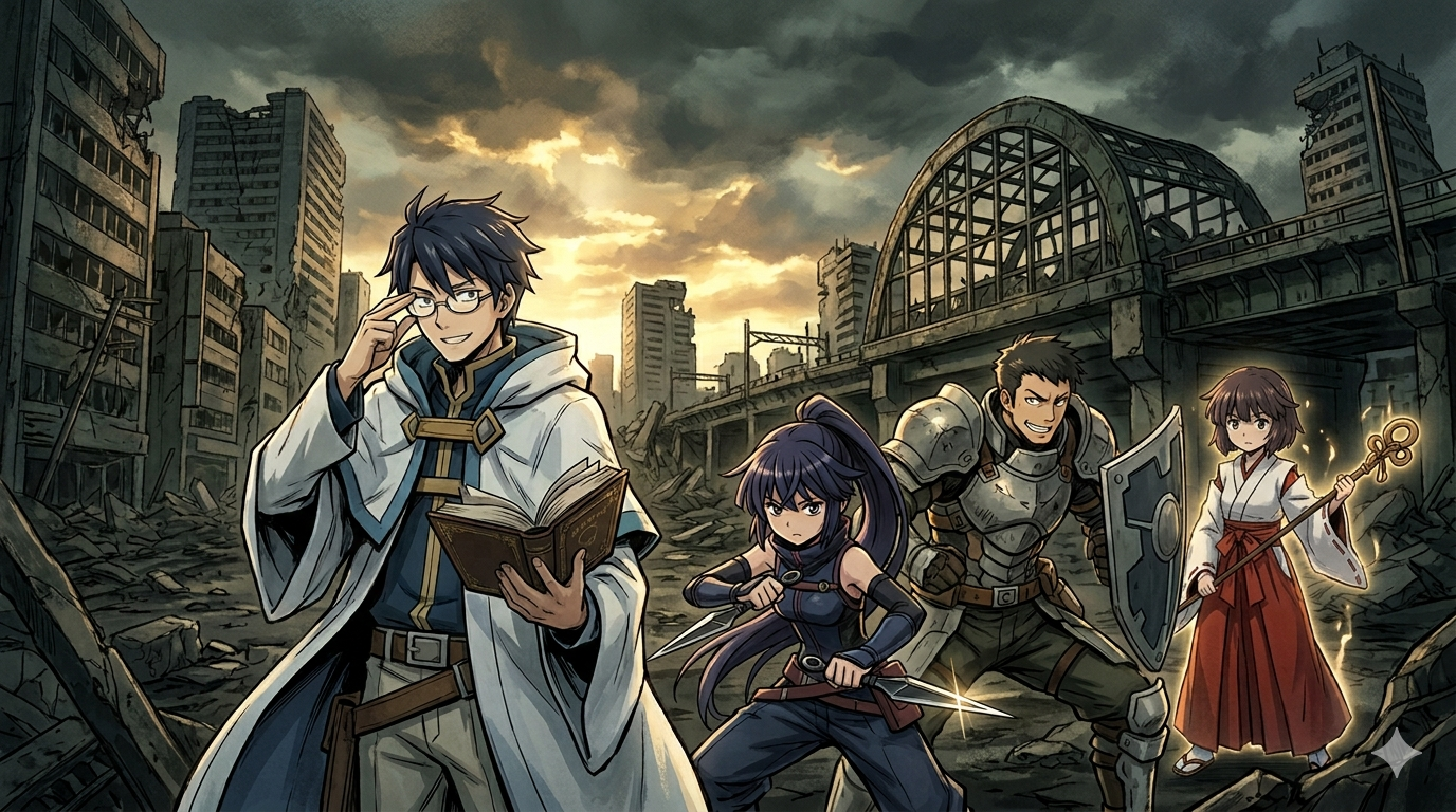 Cover art for Log Horizon, a fantasy world on Voyage