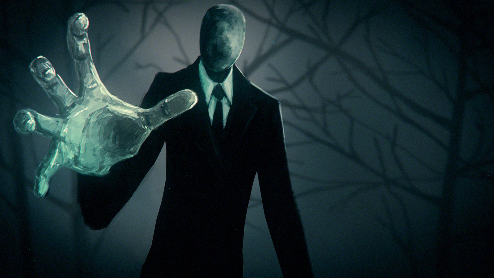 Cover art for Slenderman's Forest, a slenderman scenario on AI Dungeon