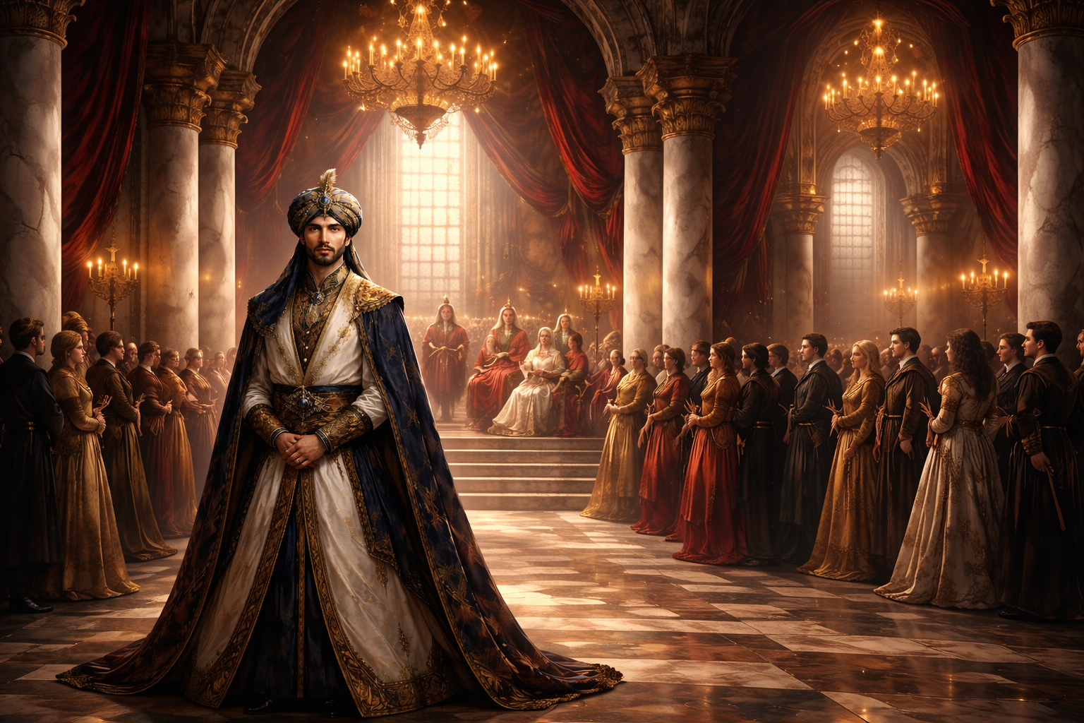Cover art for Sands and Thrones, an is scenario on AI Dungeon