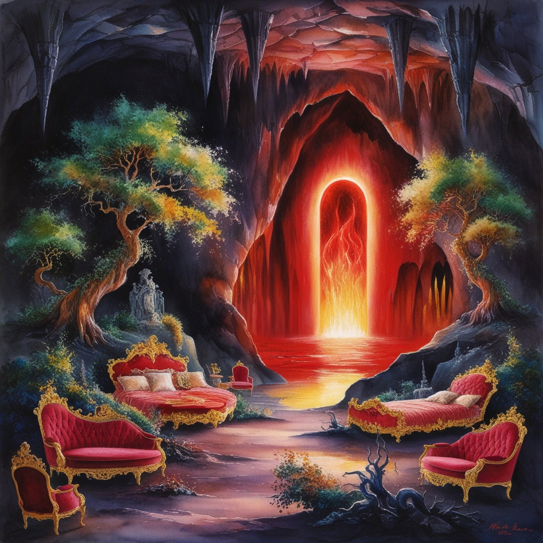 Cover art for To rule in hell, a demons scenario on AI Dungeon
