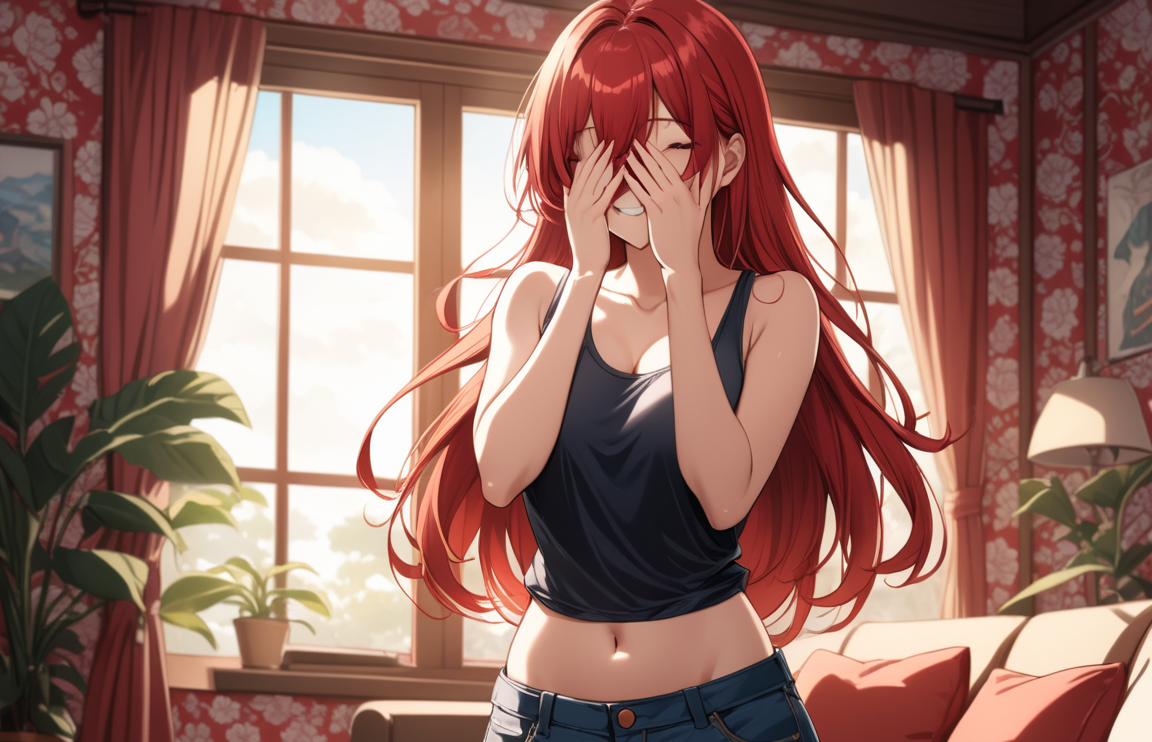 Cover art for What’s in my hands?, a romance scenario on AI Dungeon
