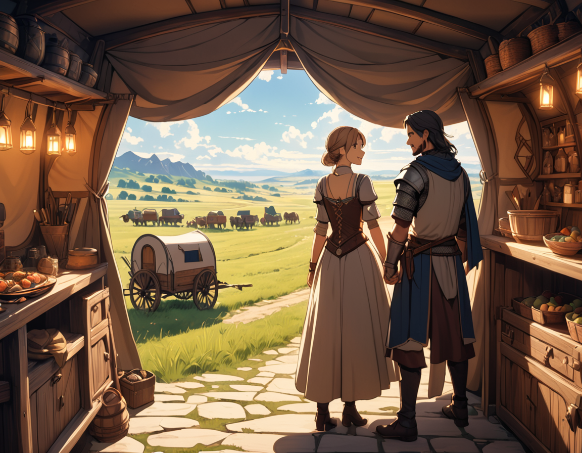 Cover art for Ultimate Caravan Simulator, a fantasy scenario on AI Dungeon