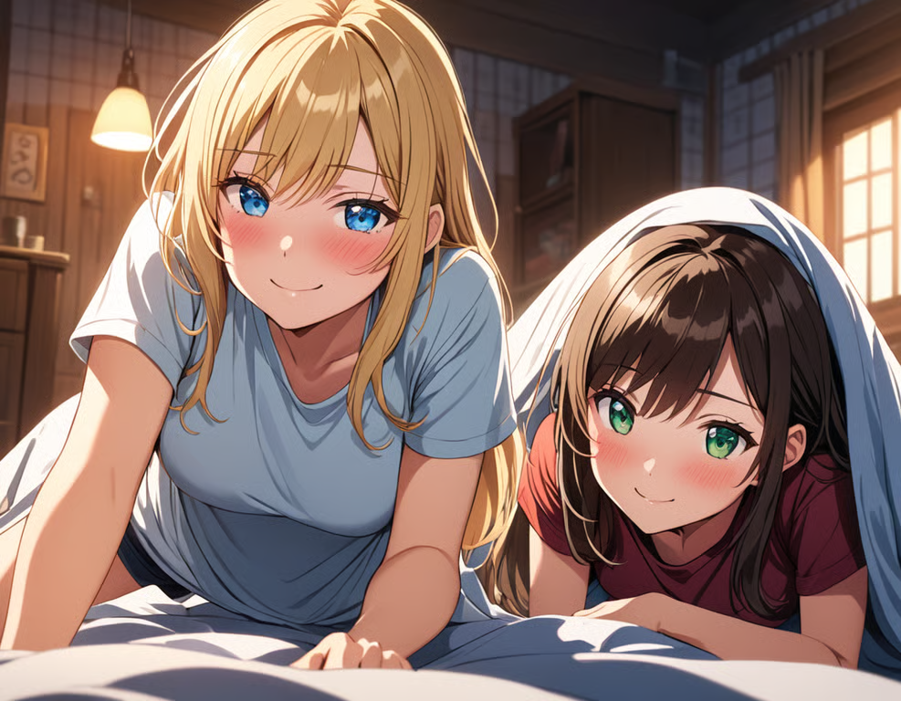 Cover art for Found You Two!, a surprise scenario on AI Dungeon
