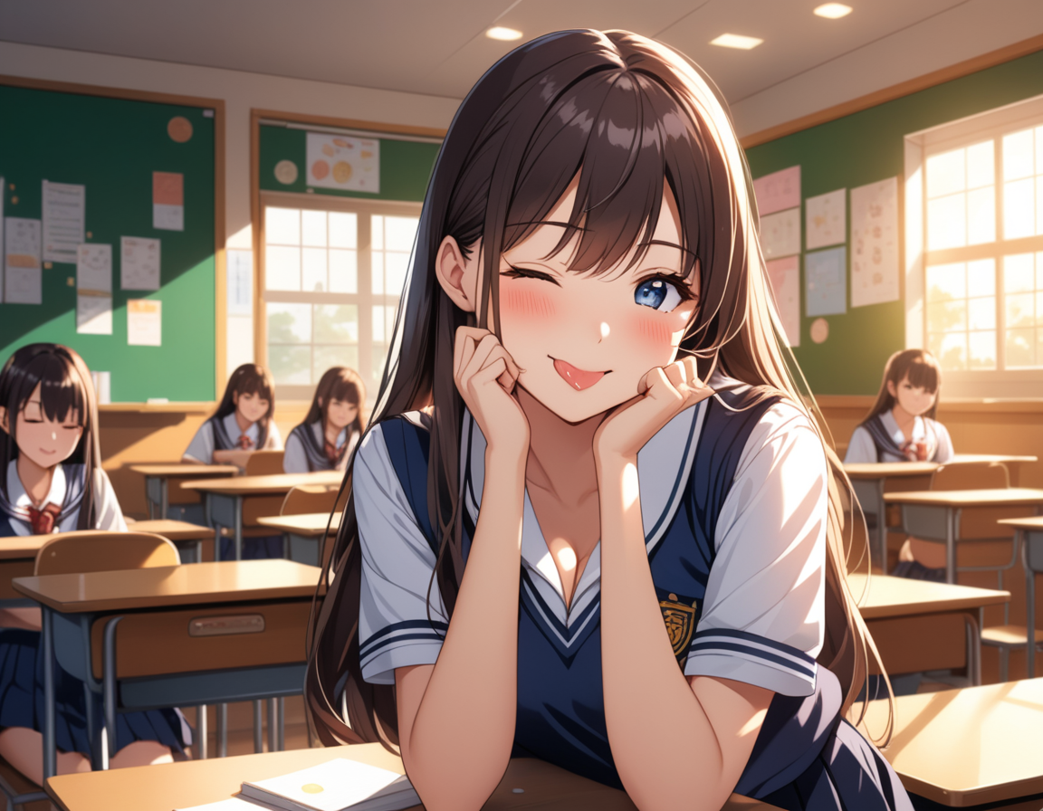 Cover art for Whispers in the Class, a romance scenario on AI Dungeon