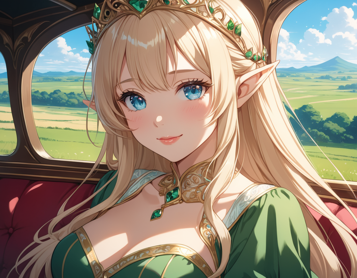 Cover art for Escort the elf Princess Rina, an elf scenario on AI Dungeon