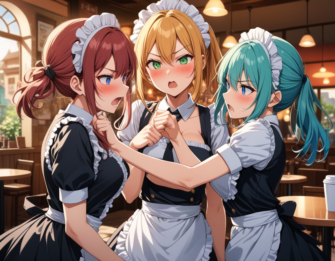 Cover art for Undisciplined Café Maids, an ashtown scenario on AI Dungeon