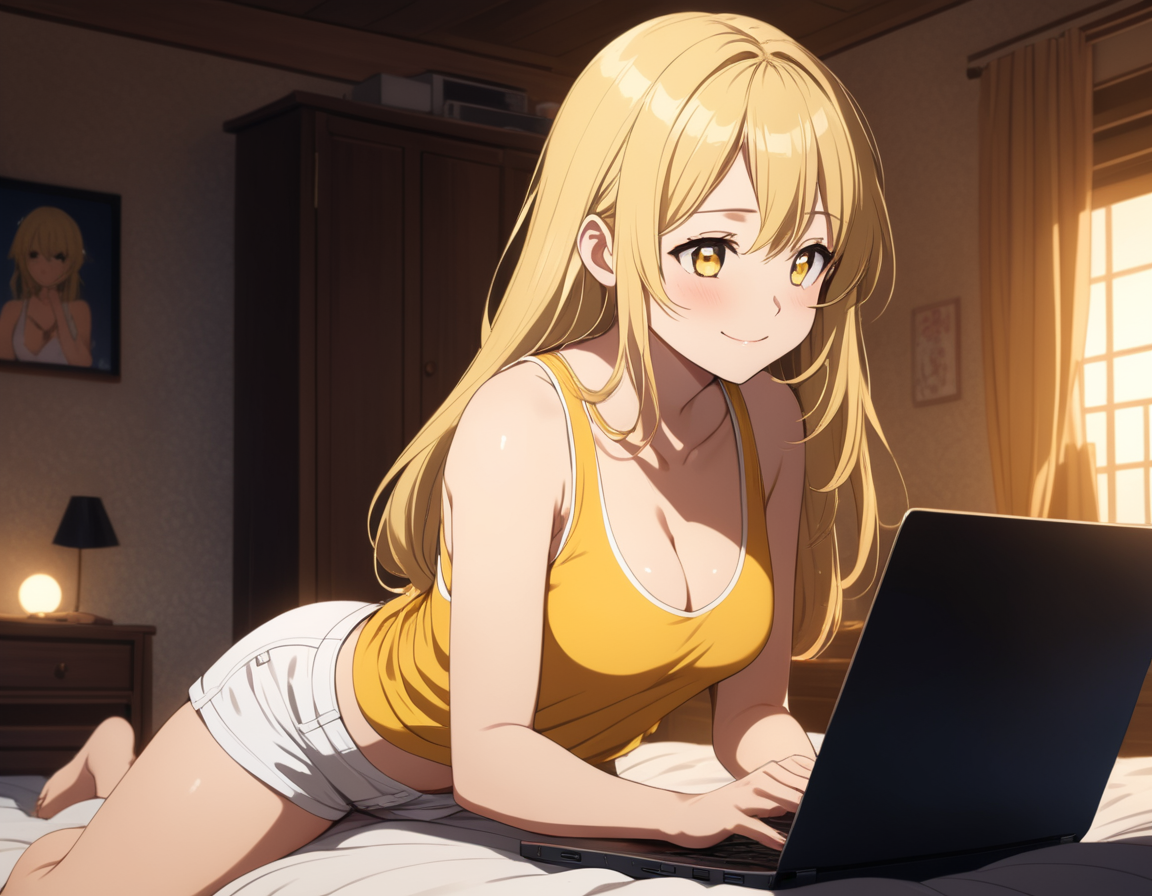 Cover art for Liana's Laptop, a comedy scenario on AI Dungeon