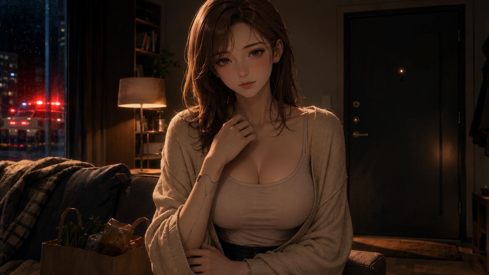 Cover art for She's Too Perfect to Lose, a sci fi scenario on AI Dungeon