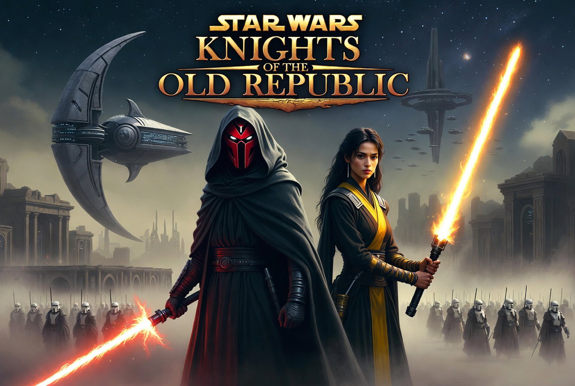 Cover art for Star Wars: Knights of the Old Republic, a star wars world on Voyage
