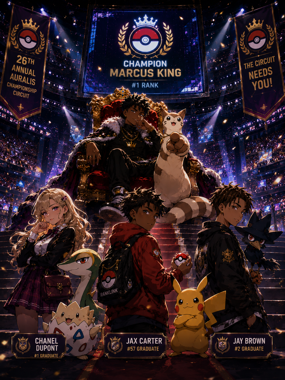 Cover art for Pokémon: The King’s Era (WIP), a pokemon scenario on AI Dungeon