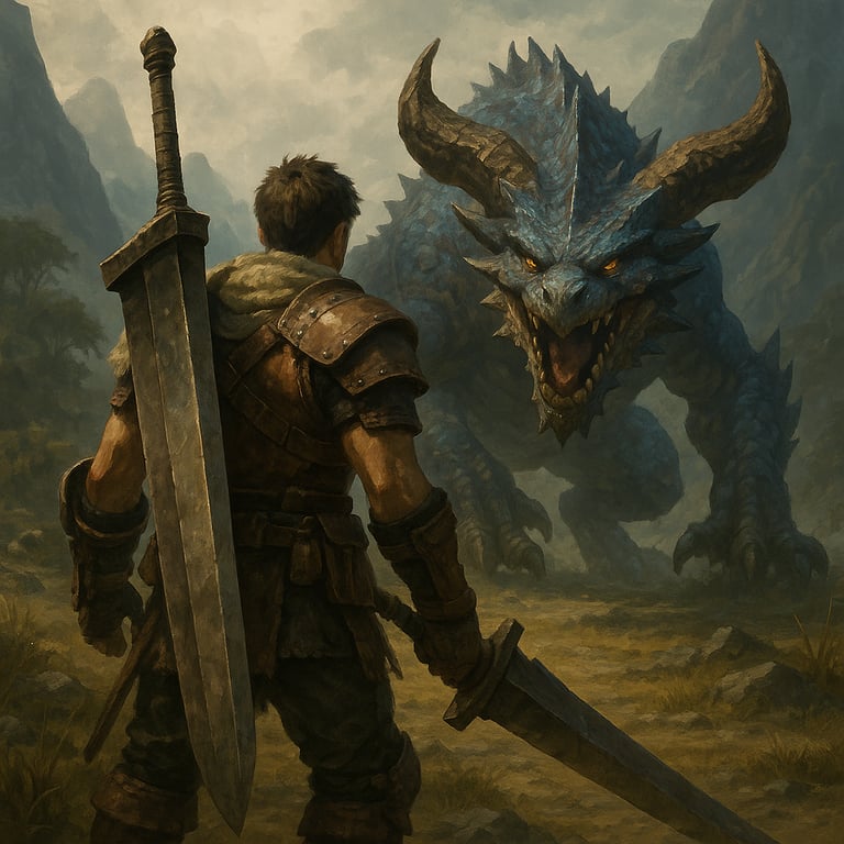 Cover art for Monster Hunter, a monster hunter scenario on AI Dungeon