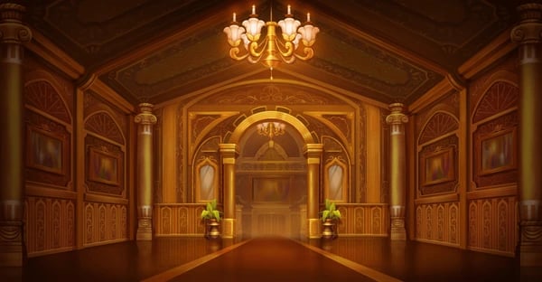 Cover art for The Grand Hall, a chill scenario on AI Dungeon