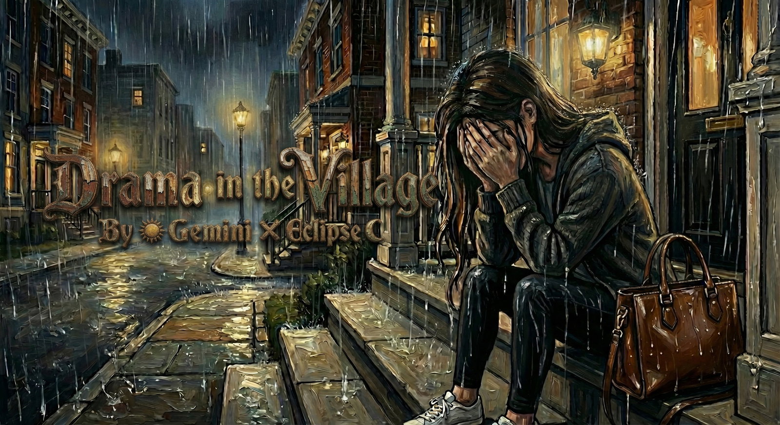 Cover art for Drama in the Village, a drama scenario on AI Dungeon