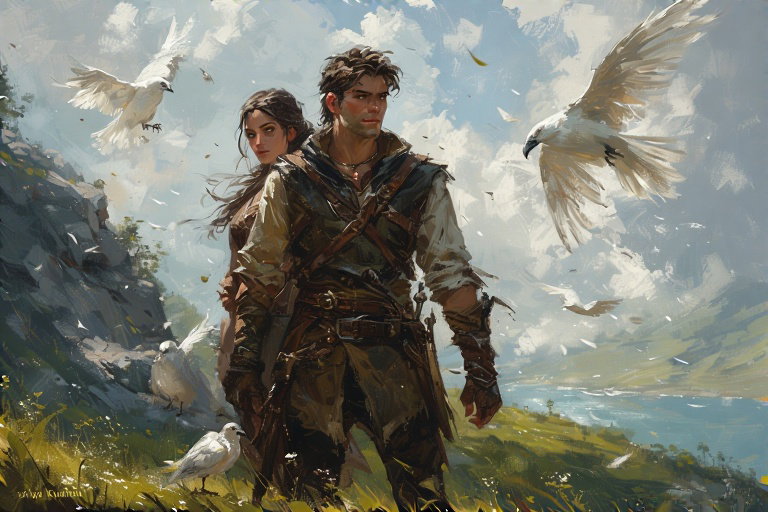 Cover art for The Crow’s Message, a fantasy scenario on AI Dungeon