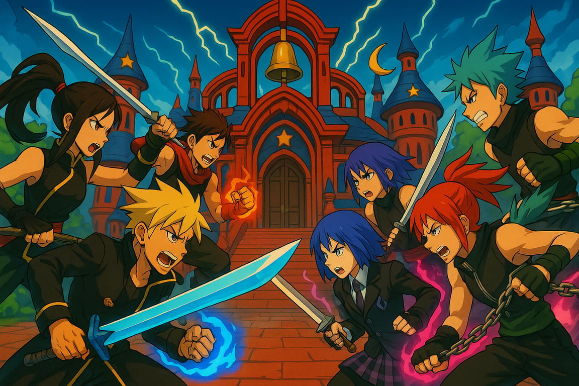 Cover art for Crimson Bell Academy, an academy scenario on AI Dungeon